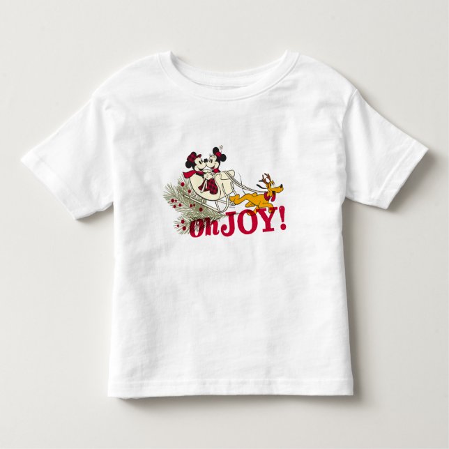 Mickey & Minnie with Pluto | Oh Joy! Toddler T-shirt (Front)