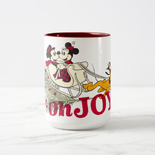 Mickey & Minnie with Pluto   Oh Joy! Two-Tone Coffee Mug