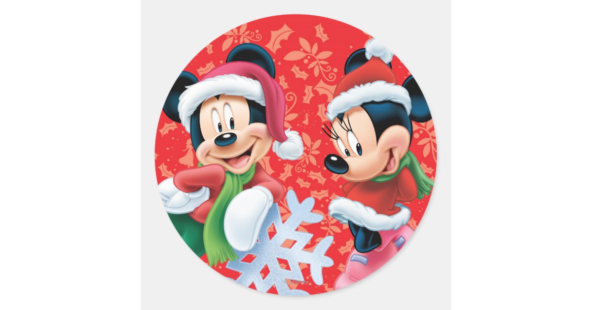 Vintage Mickey Classic Round Sticker, Zazzle