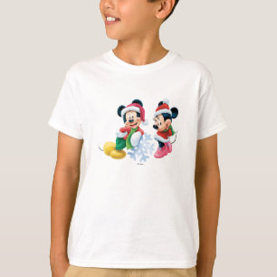 Mickey & Minnie With Snowflake T-Shirt