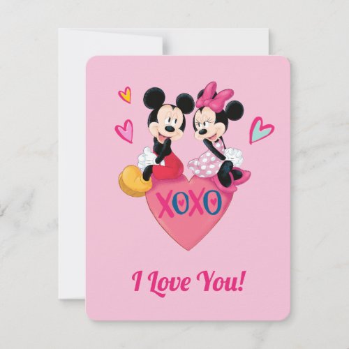 Mickey  Minnie  XOXO Valentine Holiday Card