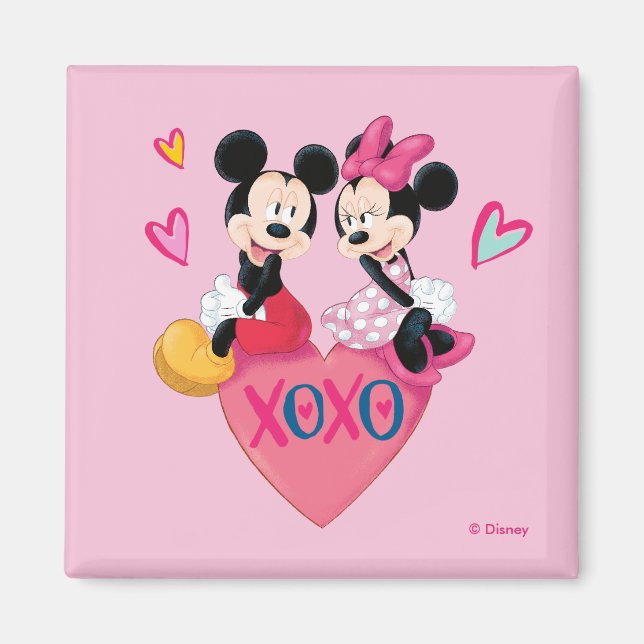 Mickey & Minnie | XOXO Valentine Magnet (Front)