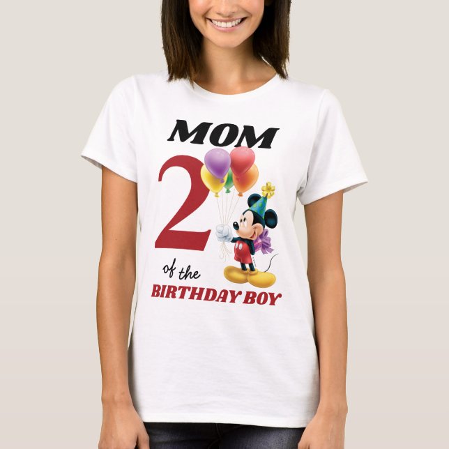 Mickey | Mom of the Birthday Boy T-Shirt (Front)