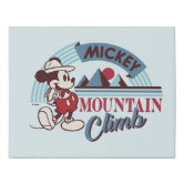 Mickey, Mountain Hike Championship Faux Canvas Print