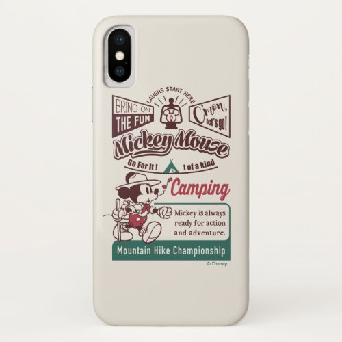 Mickey  Mountain Hike Championship iPhone X Case