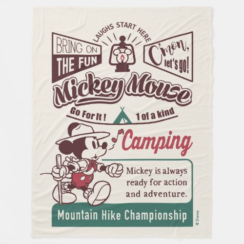 Mickey  Mountain Hike Championship Fleece Blanket