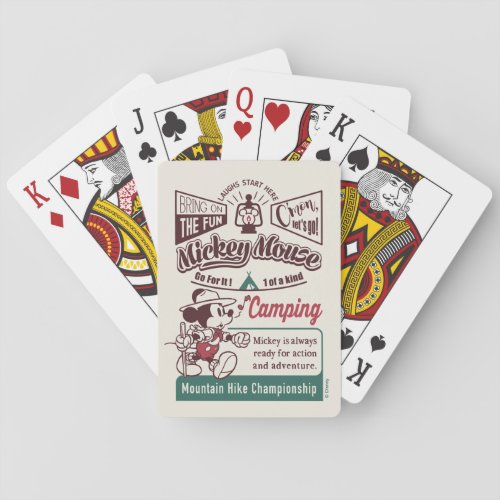 Mickey  Mountain Hike Championship Playing Cards