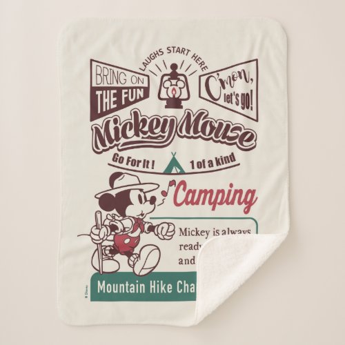 Mickey  Mountain Hike Championship Sherpa Blanket
