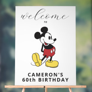 Mickey Mouse 60th Birthday Welcome Acrylic Sign