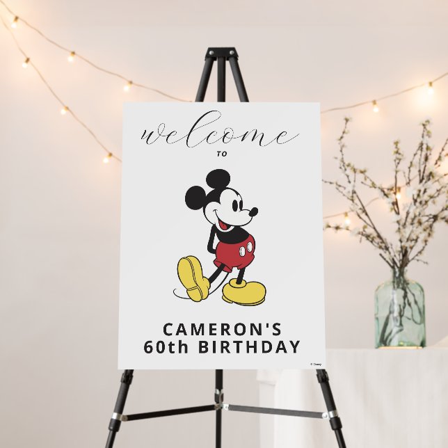 Mickey Mouse 60th Birthday Welcome Foam Board (In Situ (Stand))