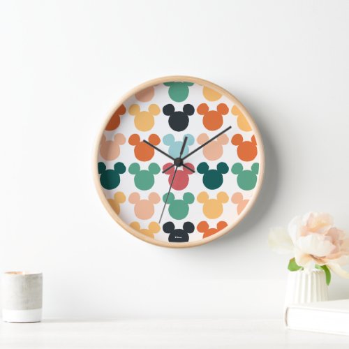 Mickey Mouse  A Colorful Repeating Logo Clock