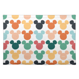 Mickey Mouse A Colorful Repeating Logo Cloth Placemat