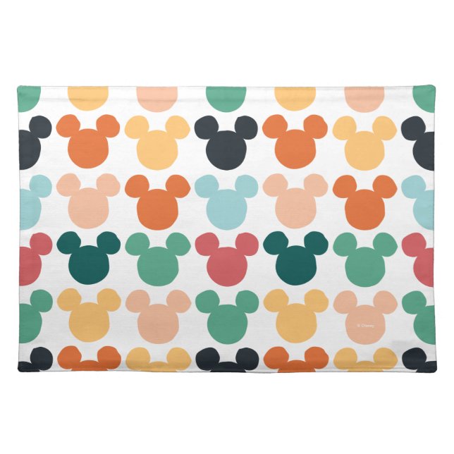 Mickey Mouse | A Colorful Repeating Logo Cloth Placemat (Front)