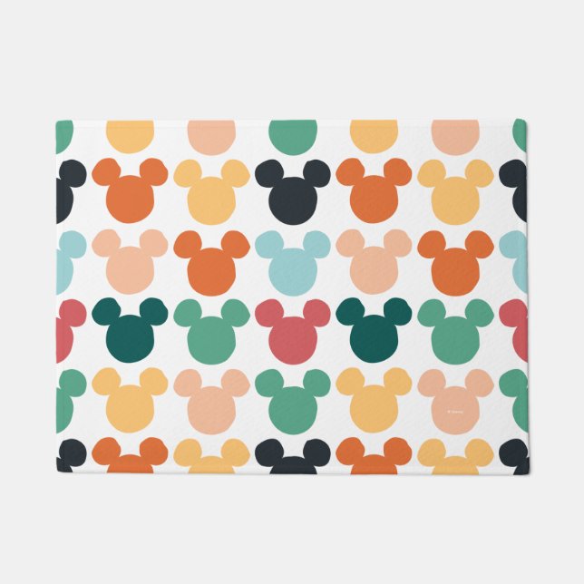 Mickey Mouse | A Colorful Repeating Logo Doormat (Front)