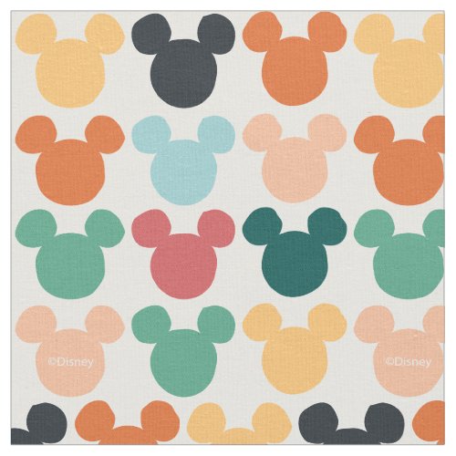 Mickey Mouse  A Colorful Repeating Logo Fabric
