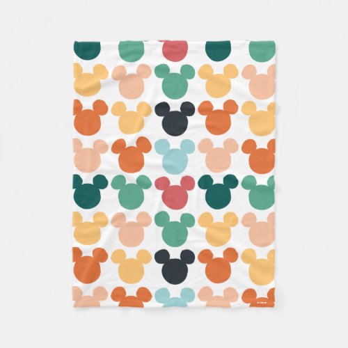 Mickey Mouse  A Colorful Repeating Logo Fleece Blanket