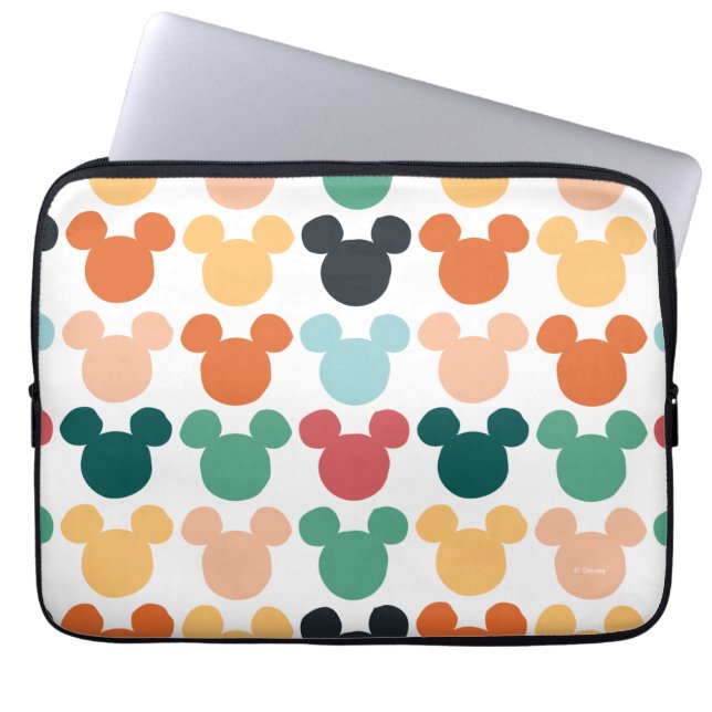 Mickey Mouse | A Colorful Repeating Logo Laptop Sleeve (Front)
