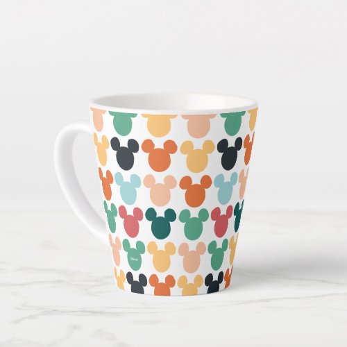Mickey Mouse  A Colorful Repeating Logo Latte Mug