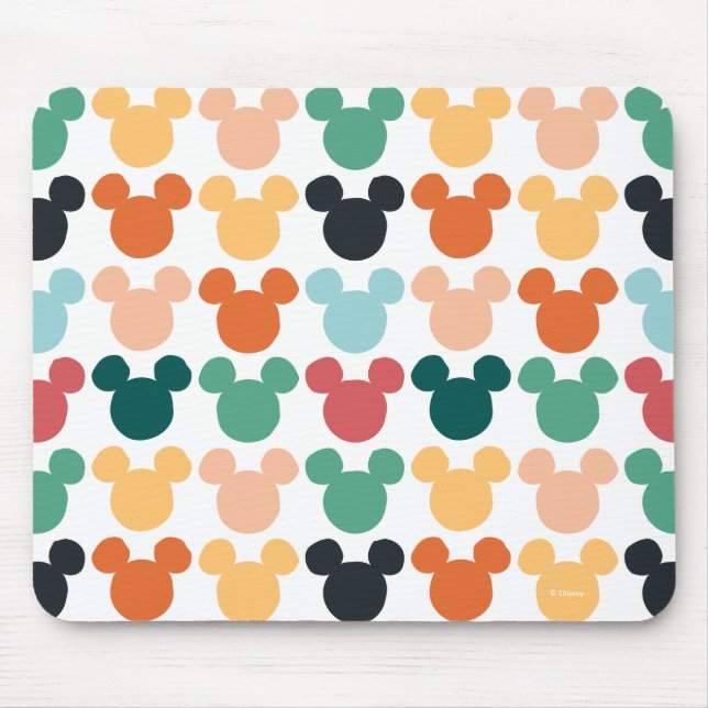 Mickey Mouse | A Colorful Repeating Logo Mouse Pad (Front)