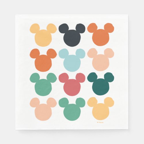 Mickey Mouse  A Colorful Repeating Logo Napkins