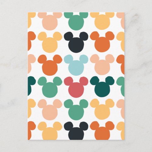 Mickey Mouse  A Colorful Repeating Logo Postcard