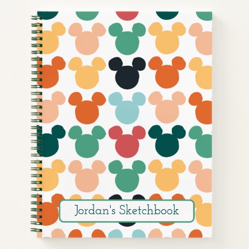 Mickey Mouse  A Colorful Repeating Logo Sketch Notebook