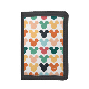 Mickey Mouse A Colorful Repeating Logo Tri-fold Wallet