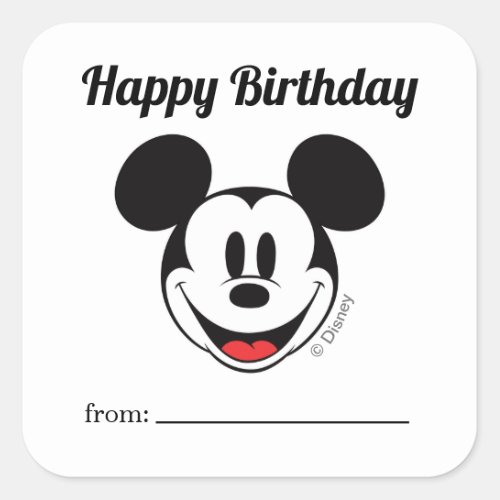 Mickey Mouse  A Gift From _ Birthday Square Sticker