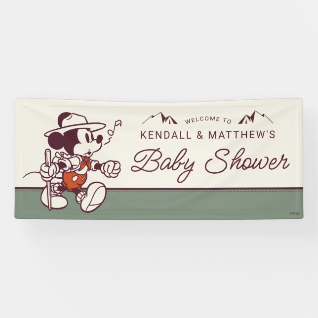 Mickey Mouse | Adventure Awaits Baby Shower Banner (Horizontal)