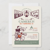 Mickey Mouse | Adventure Awaits Camp Birthday Invitation (Front)