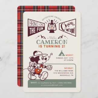 Mickey Mouse | Adventure Awaits Camp Birthday Invitation