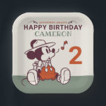 Mickey Mouse | Adventure Awaits Camp Birthday Paper Plates<br><div class="desc">Celebrate your child's birthday by throwing a Mickey Adventure themed party with these customizable paper plates.  Personalize by adding your child's name or custom text!</div>