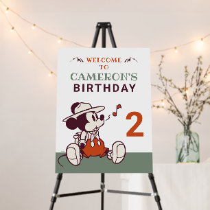 Mickey Mouse Adventure Birthday Welcome Sign