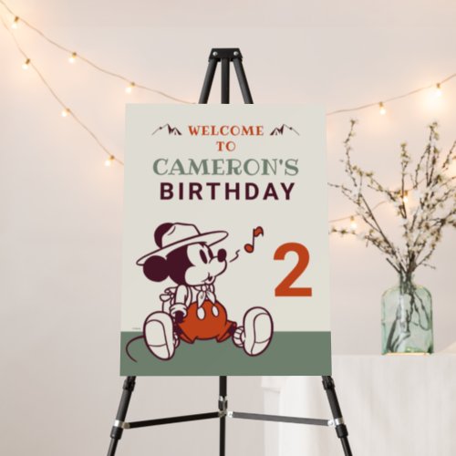 Mickey Mouse Adventure Birthday Welcome Sign