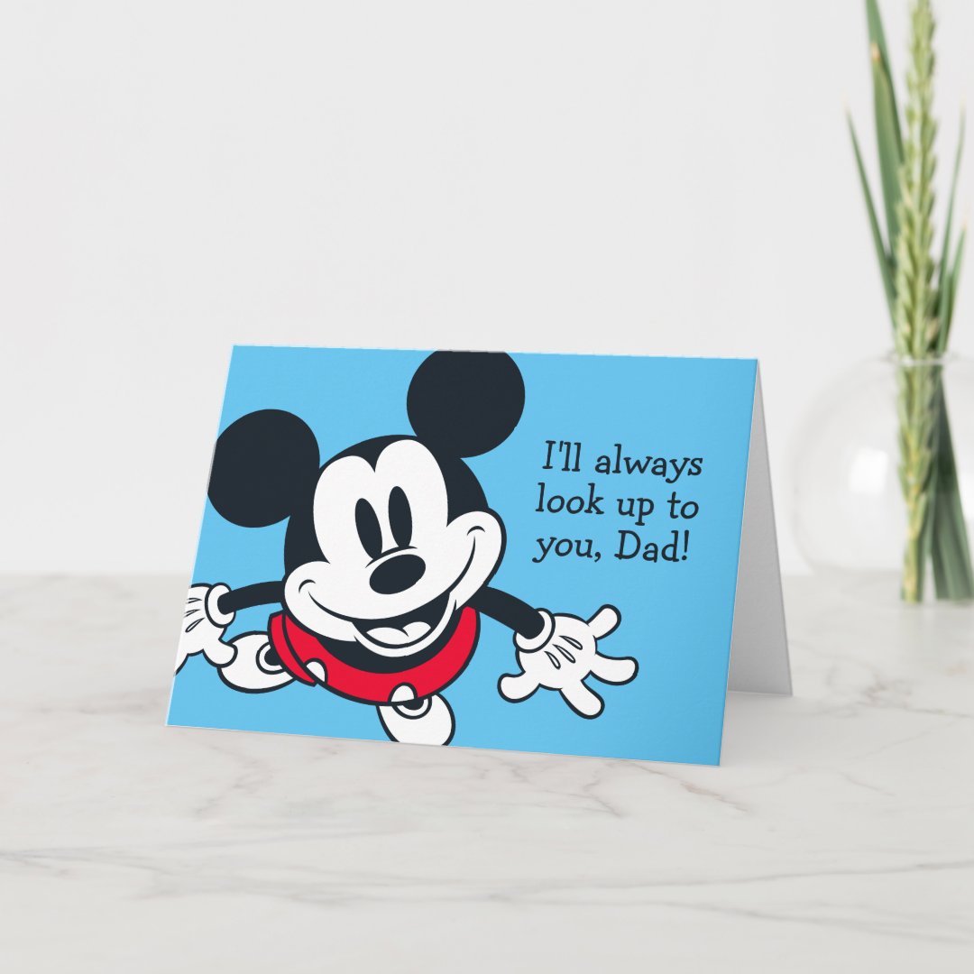 Mickey Mouse | Always Look Up To You Card | Zazzle