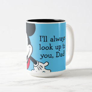 Mickey Mouse Always Look Up To You Two-Tone Coffee Mug