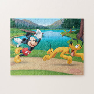 Mickey Mouse and Pluto Play Fetch Jigsaw Puzzle