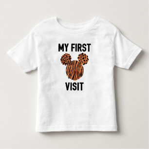 Mickey Mouse Animal Print   My First Visit T-Shirt