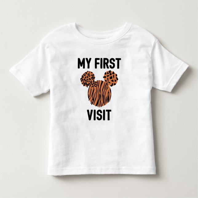 Mickey Mouse Animal Print | My First Visit T-Shirt (Front)