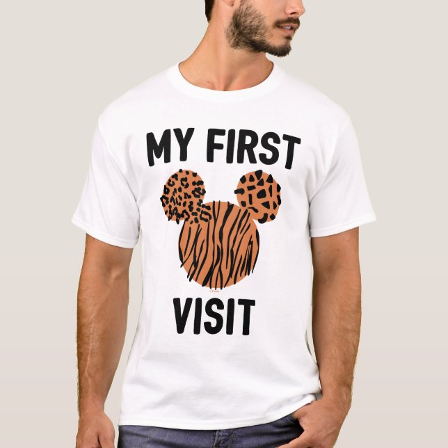 Mickey Mouse Animal Print | My First Visit T-Shirt (Front)