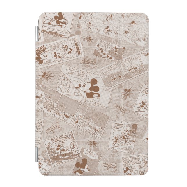 Mickey Mouse | Antique Mickey Comic Pattern iPad Mini Cover (Front)