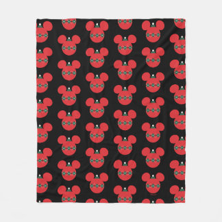 Mickey Mouse Argyle Christmas Ornament Fleece Blanket