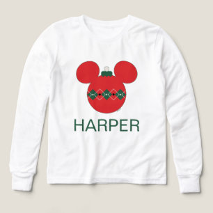 Mickey Mouse Argyle Christmas Ornament Tri-Blend Shirts