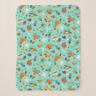 Mickey Mouse Autumn Feast Pattern Sherpa Blanket