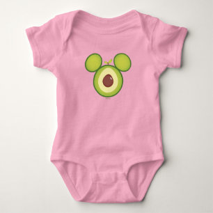 Mickey Mouse Avocado Icon Baby Bodysuit