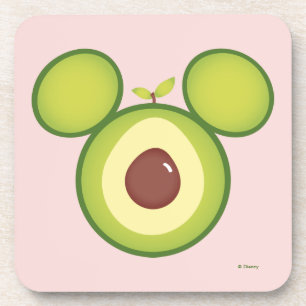 Mickey Mouse Avocado Icon Beverage Coaster