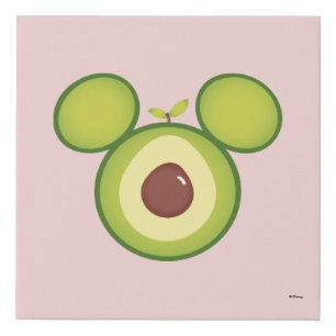 Mickey Mouse Avocado Icon Faux Canvas Print