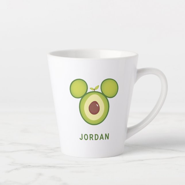 Mickey Mouse Avocado Icon Latte Mug (Right)