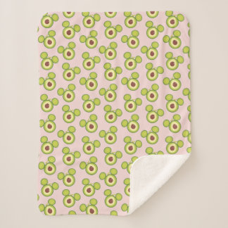 Mickey Mouse Avocado Icon Sherpa Blanket