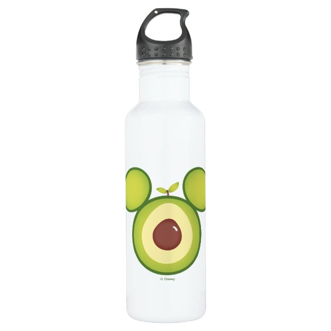 Mickey Mouse Avocado Icon Stainless Steel Water Bottle (Front)